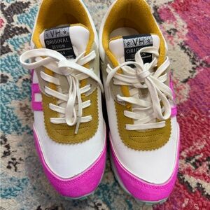Vintage Havana Pink and Yellow Sneakers